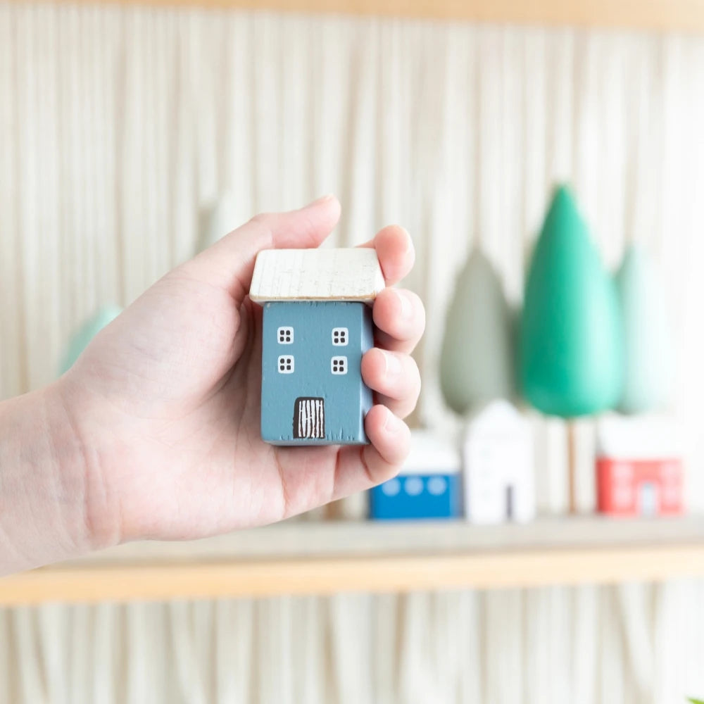 Small Wooden House Ornament