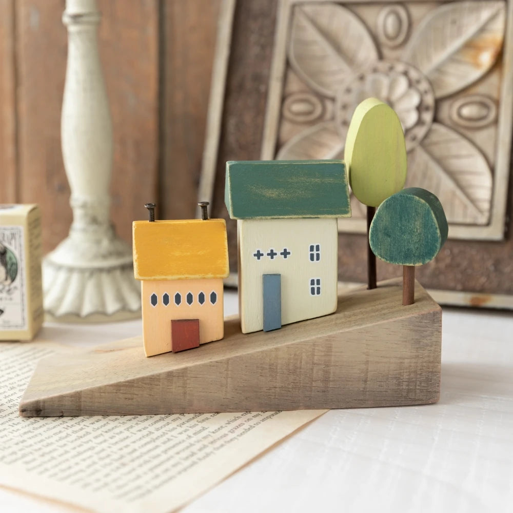 Small Wooden House Ornament