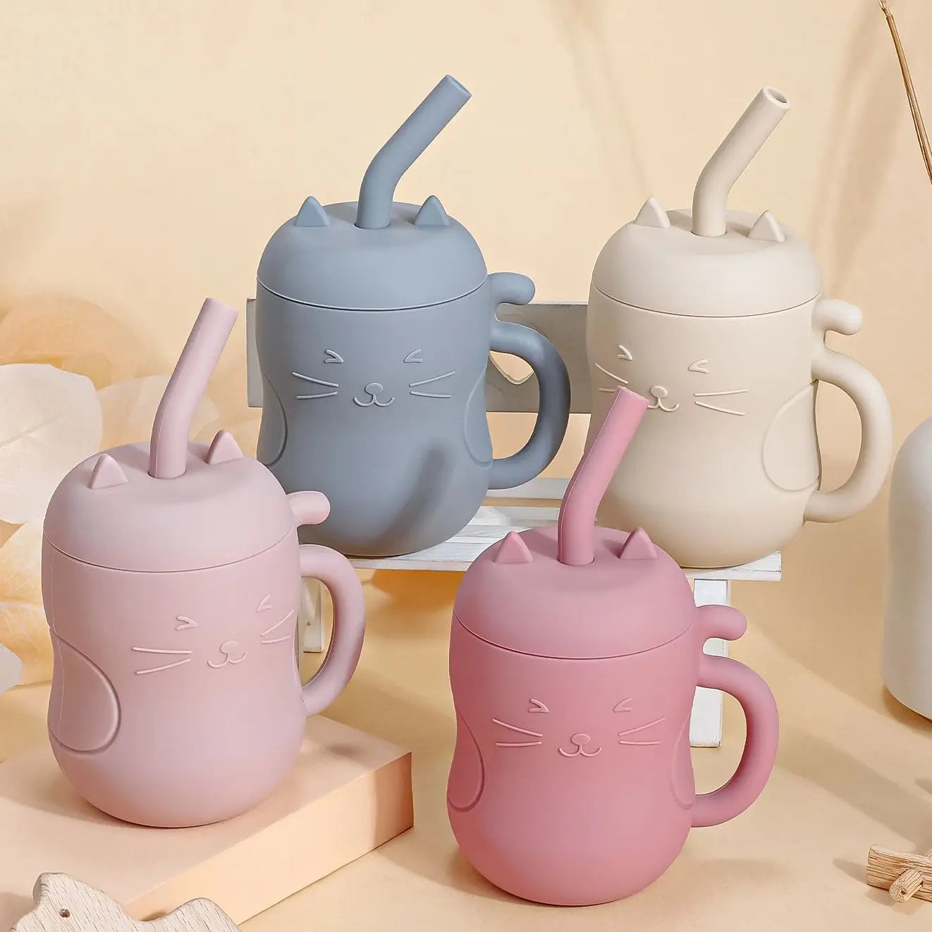 Baby Silicone Straw Cup