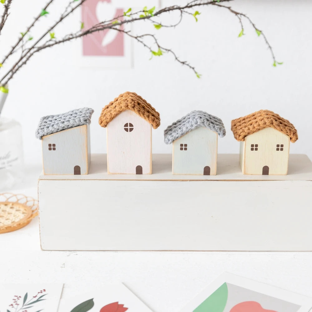 Small Wooden House Ornament