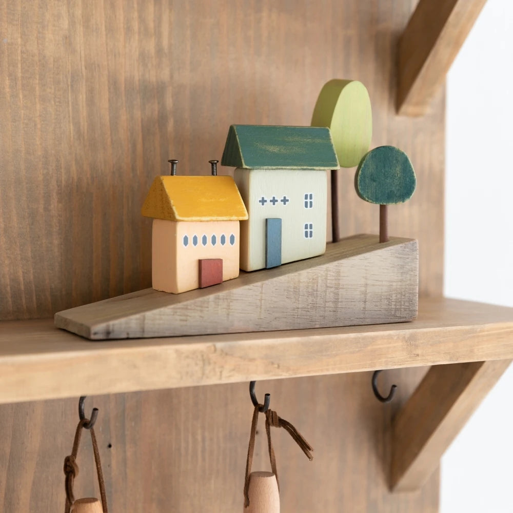 Small Wooden House Ornament