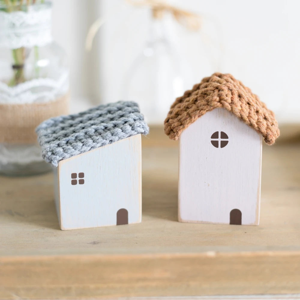 Small Wooden House Ornament