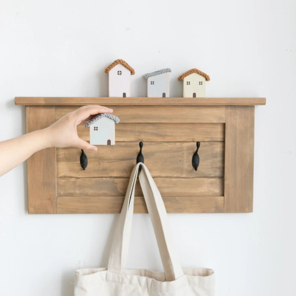 Small Wooden House Ornament