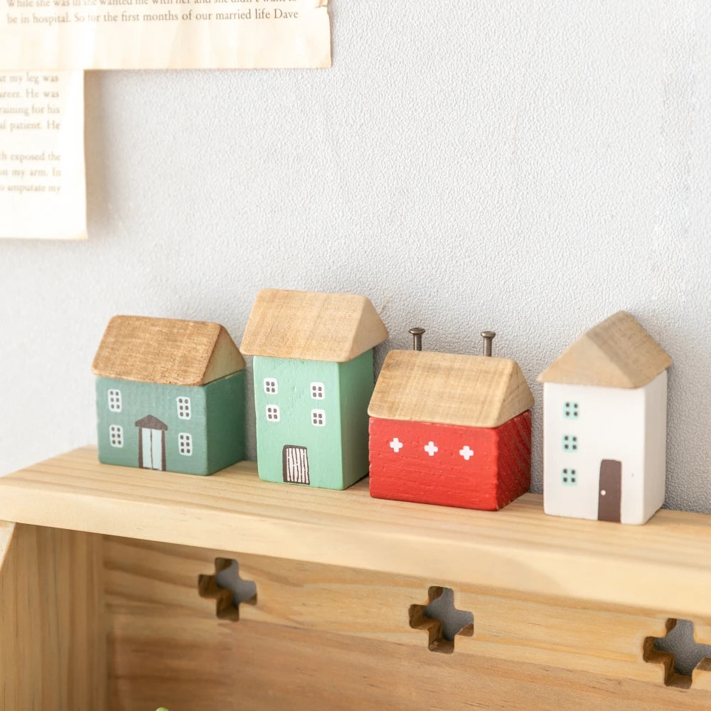 Small Wooden House Ornament